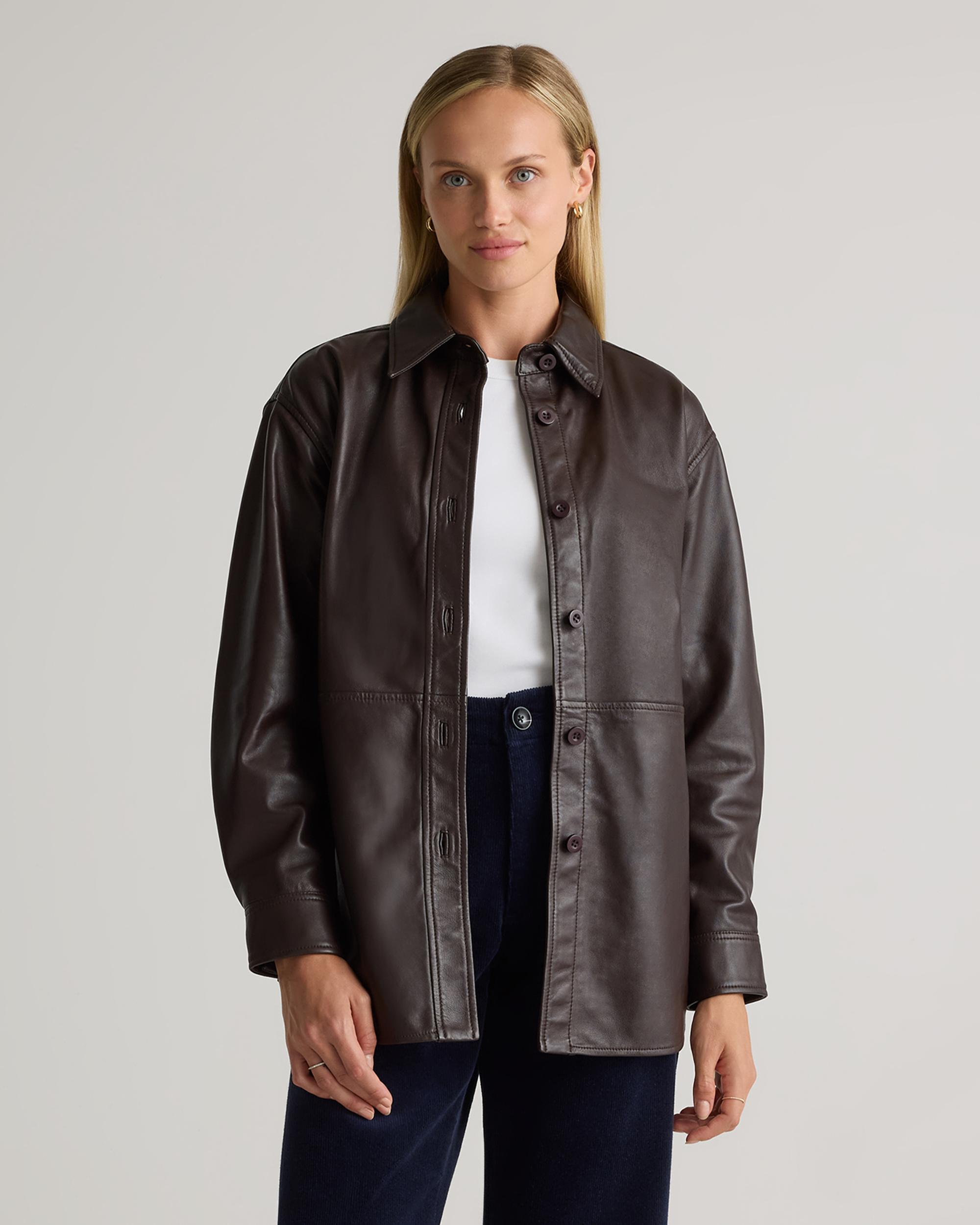 Quince | Women's Shirt Jacket Leather Product Image