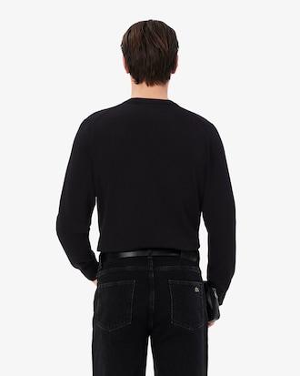 Monochrome Cotton V-neck Sweater Product Image