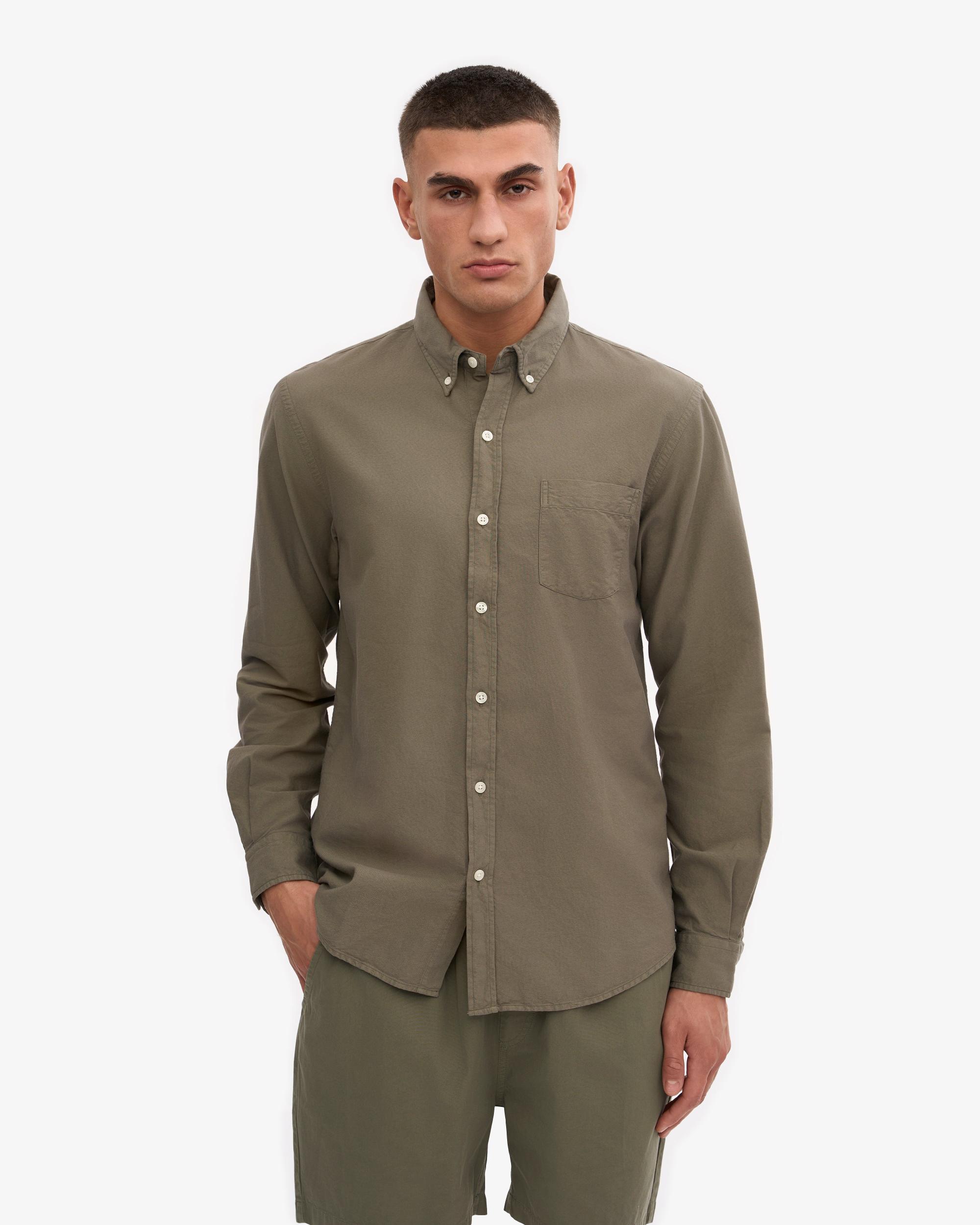 Organic Button Down Shirt - Dusty Olive Product Image