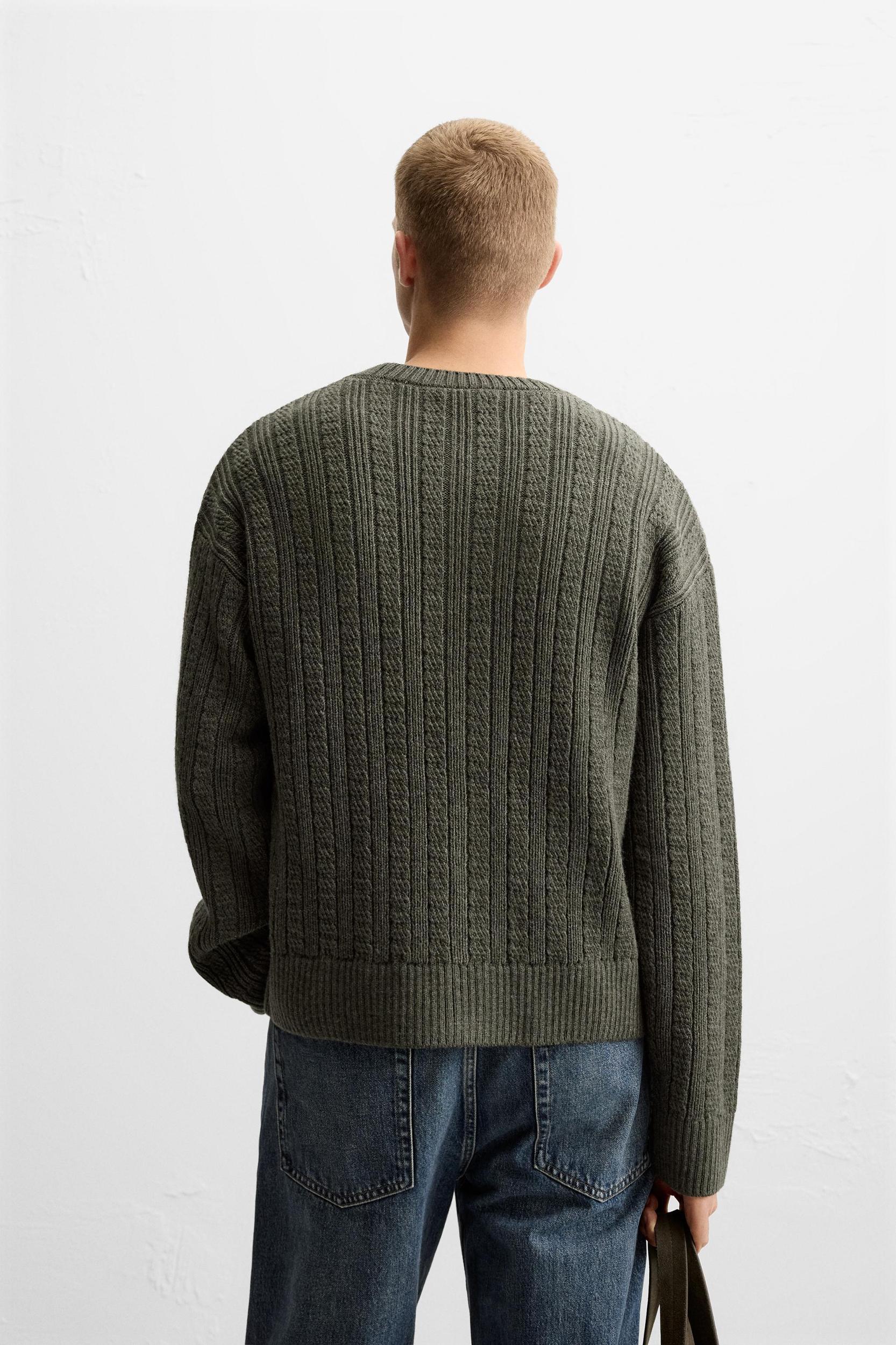 TEXTURED WEAVE WOVEN CARDIGAN Product Image