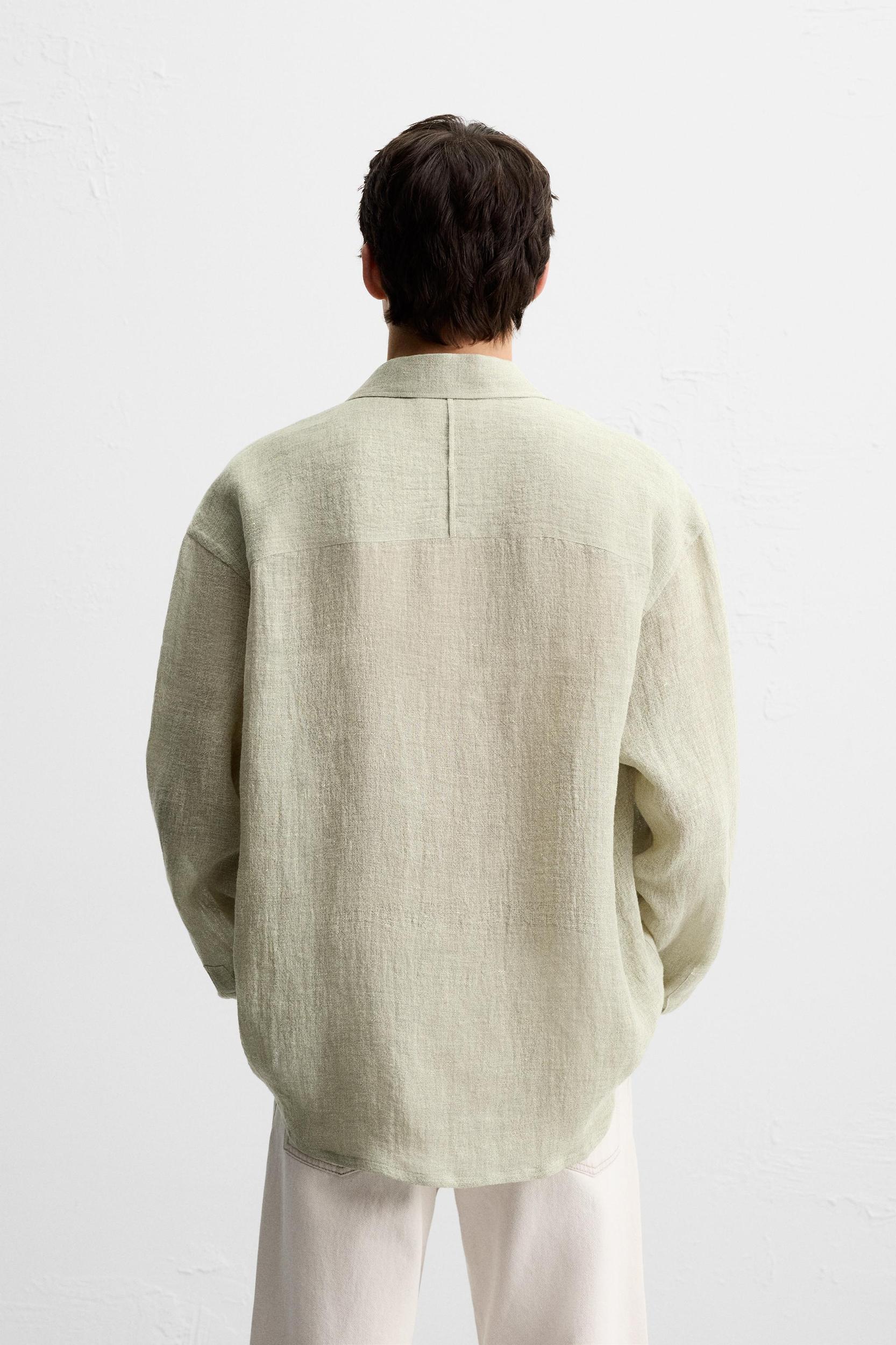 RELAXED FIT LINEN BLEND SHIRT Product Image