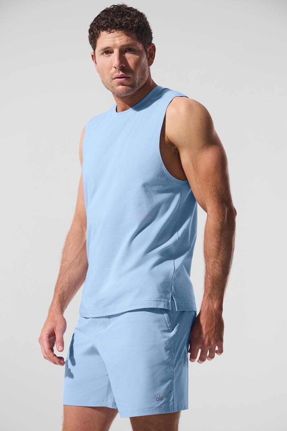 ALO Vapor Muscle Tank - Seashell Blue Product Image