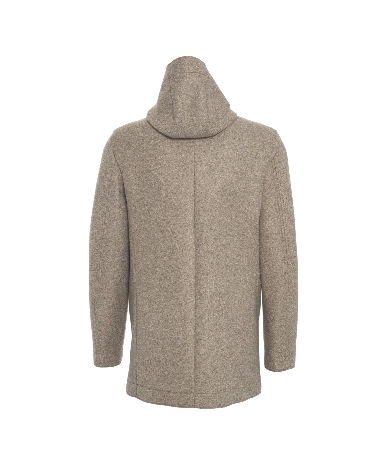 Wool coat with hood Product Image