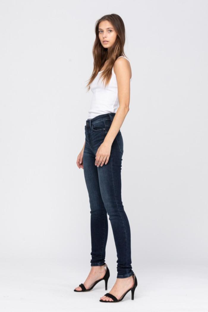 Judy Blue Super Dark High Waist Skinny Jeans Product Image
