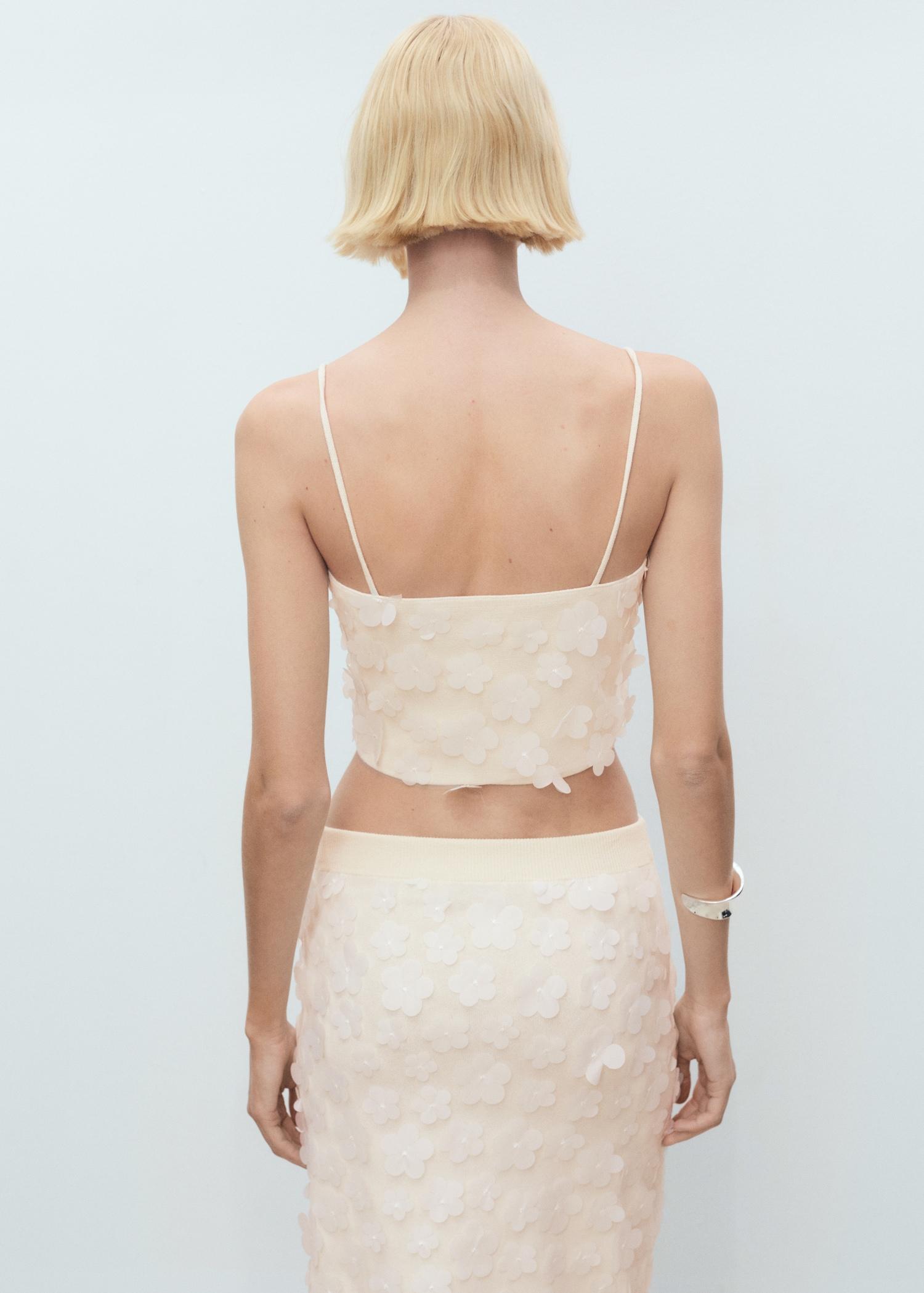 Embossed floral top - Women | MANGO USA Product Image