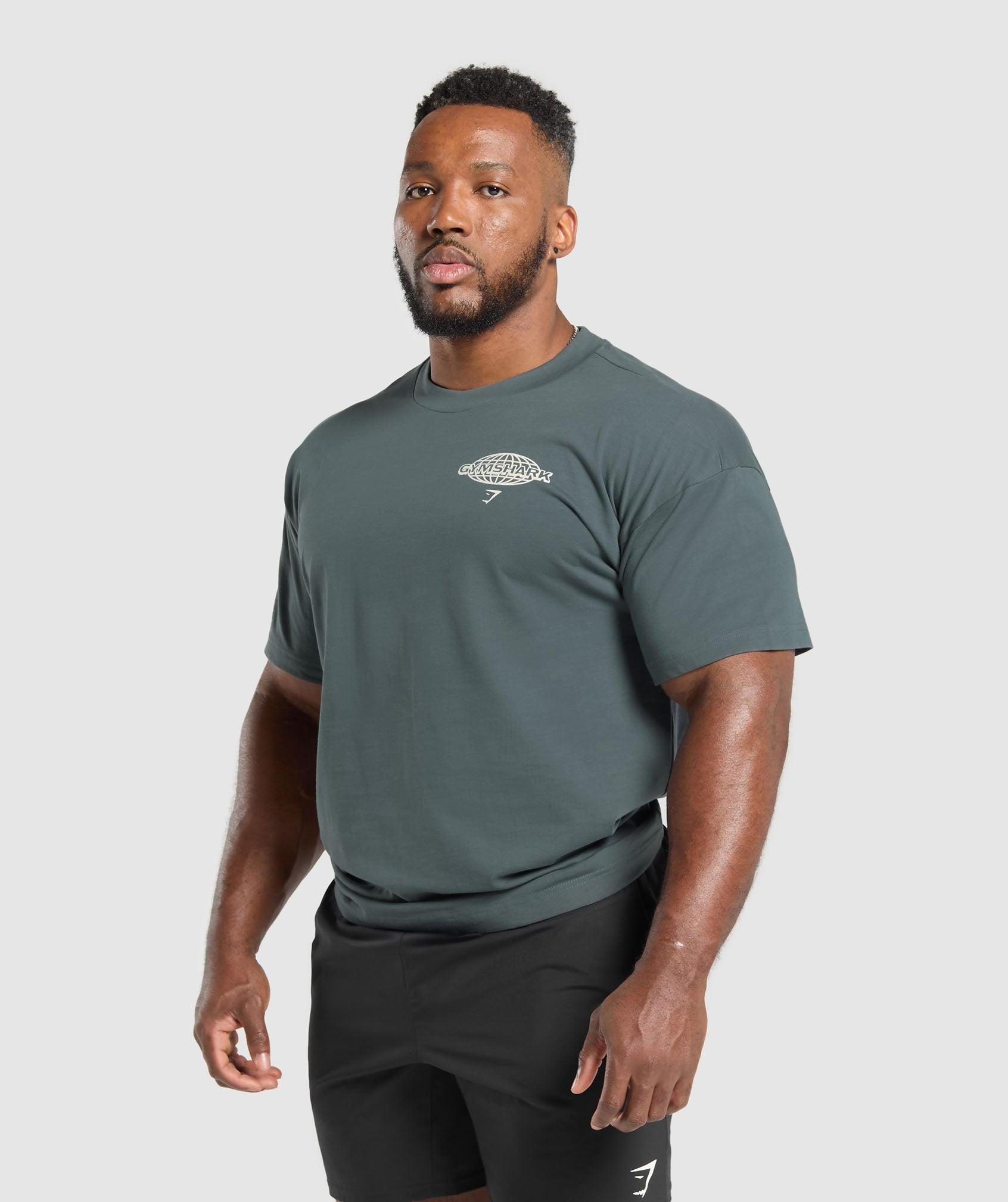 Gymshark Worldwide T-Shirt - Strong Grey Male Product Image
