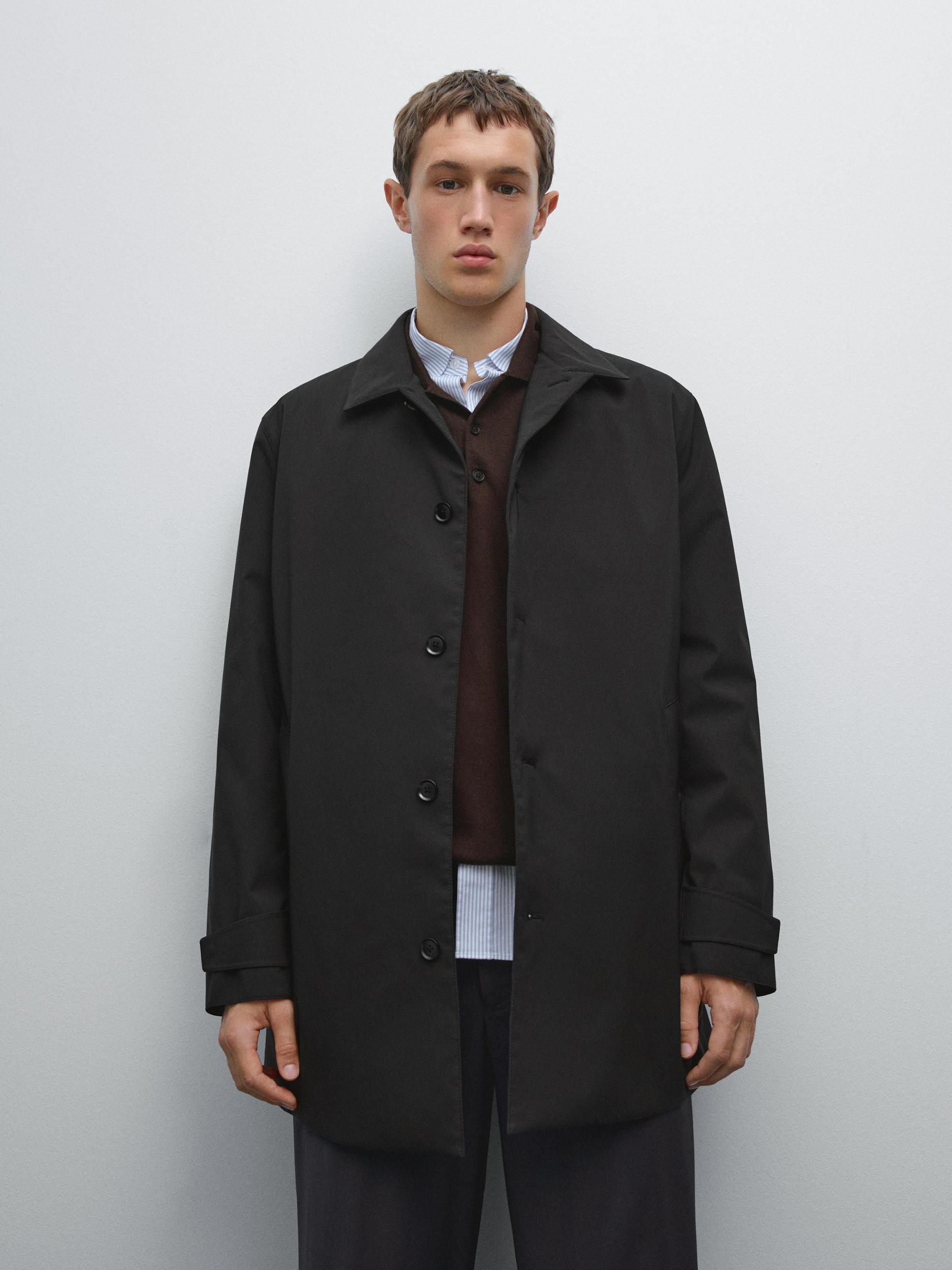 Water-repellent fabric trench coat Product Image