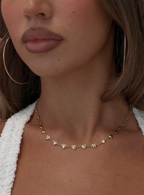 Kinsey Heart Necklace Gold Product Image