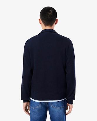 Zip-Up High Neck Interlock Sweatshirt Product Image