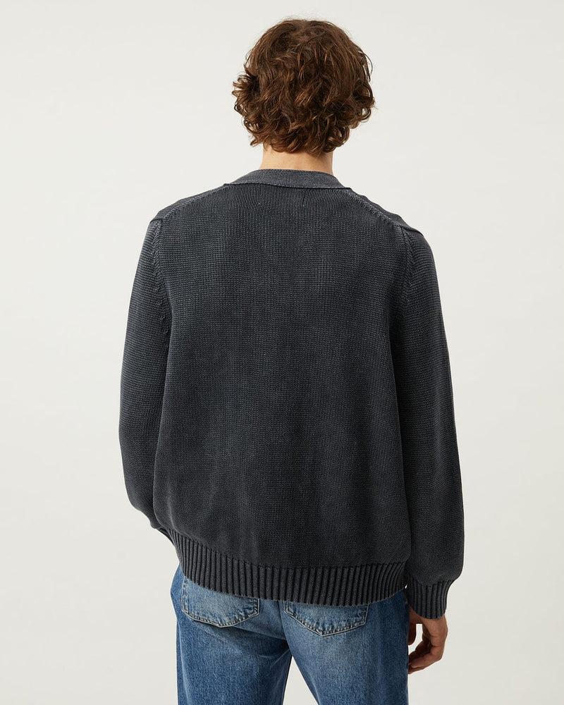 Acid Wash Cardigan - Red Product Image