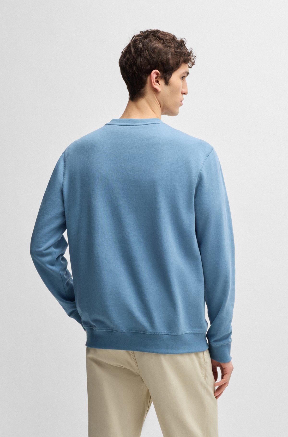 Cotton-terry regular-fit sweatshirt with logo patch Product Image