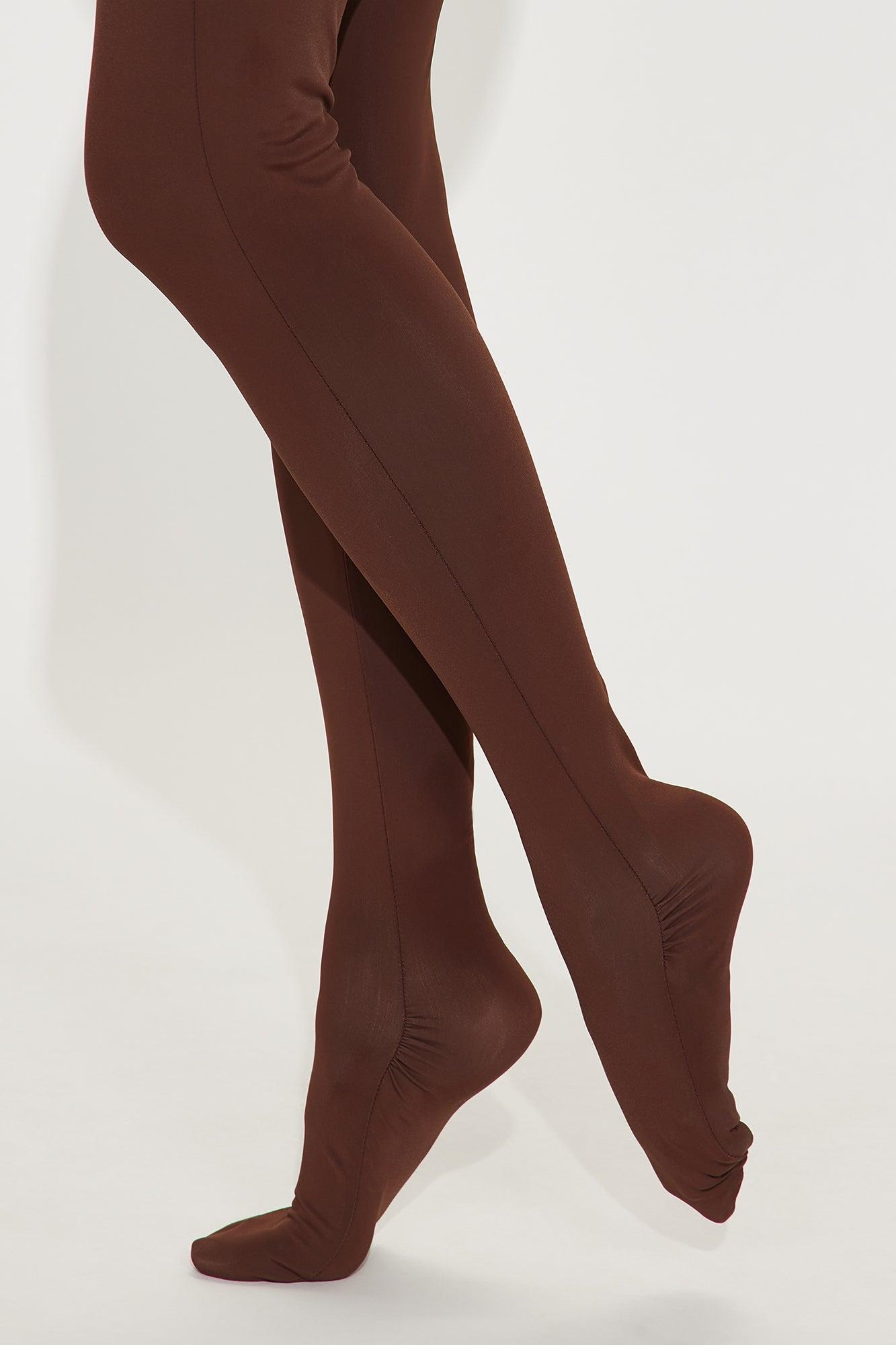 Kalani High Rise Footed Legging - Chocolate Product Image