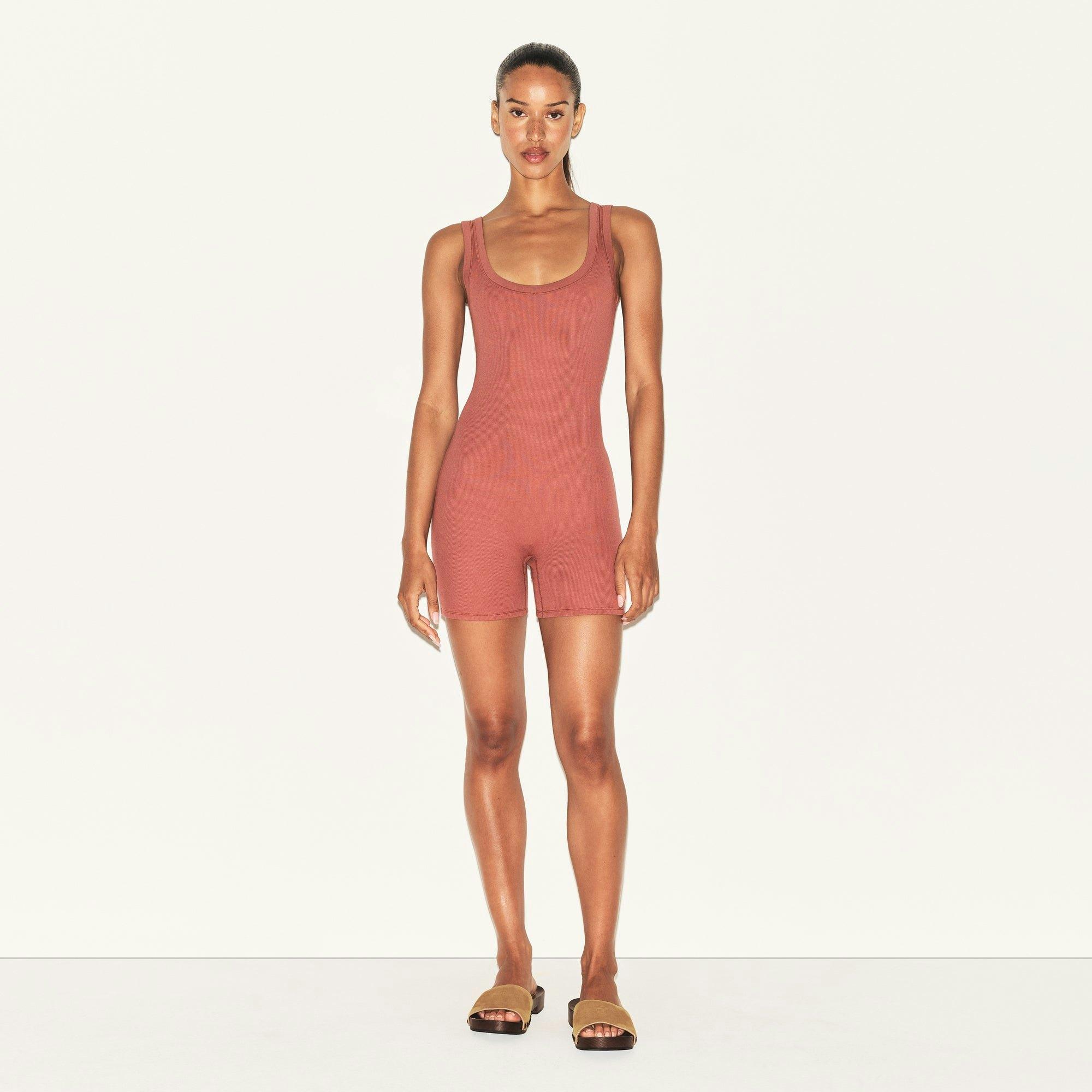 COTTON RIB ONESIE | REDWOOD Product Image