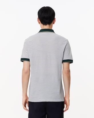 Men's Regular Fit Striped Mini Piqué Polo Product Image