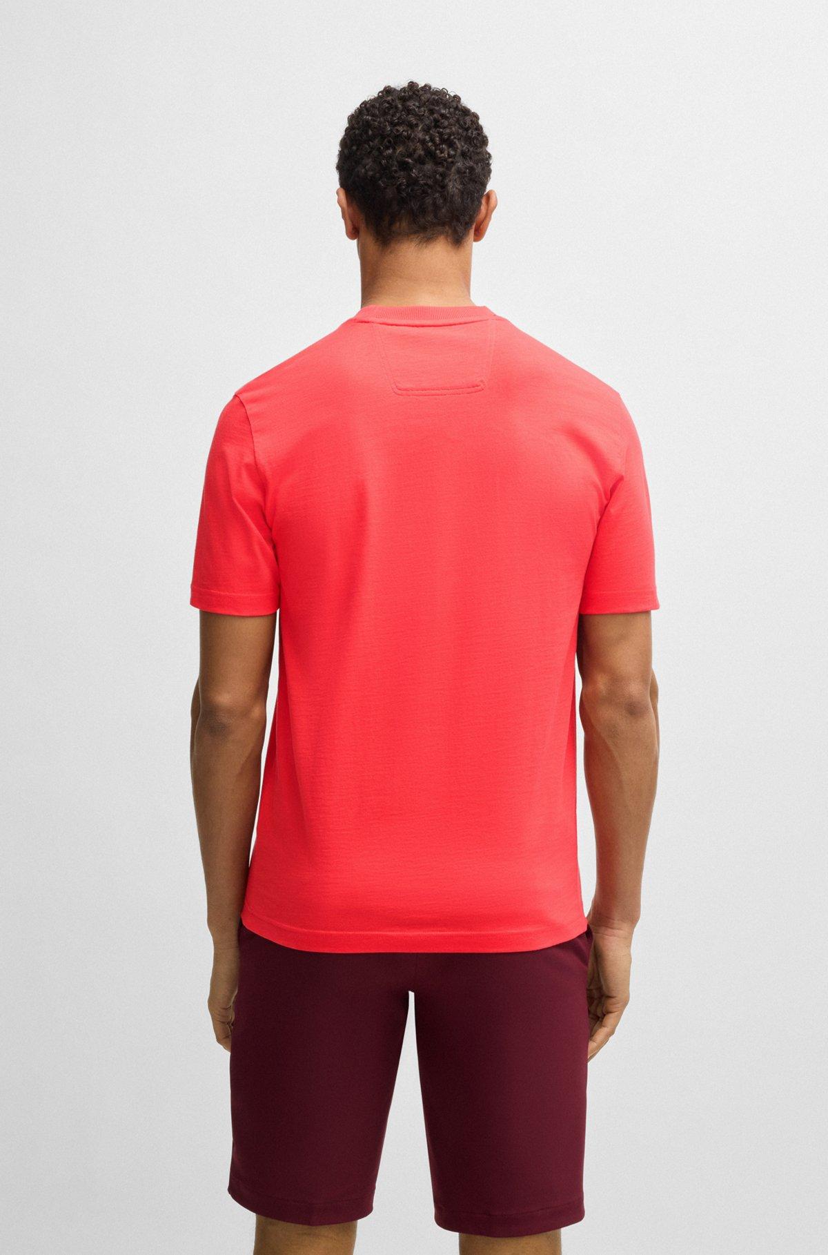 Cotton-jersey T-shirt with fineline logo artwork Product Image