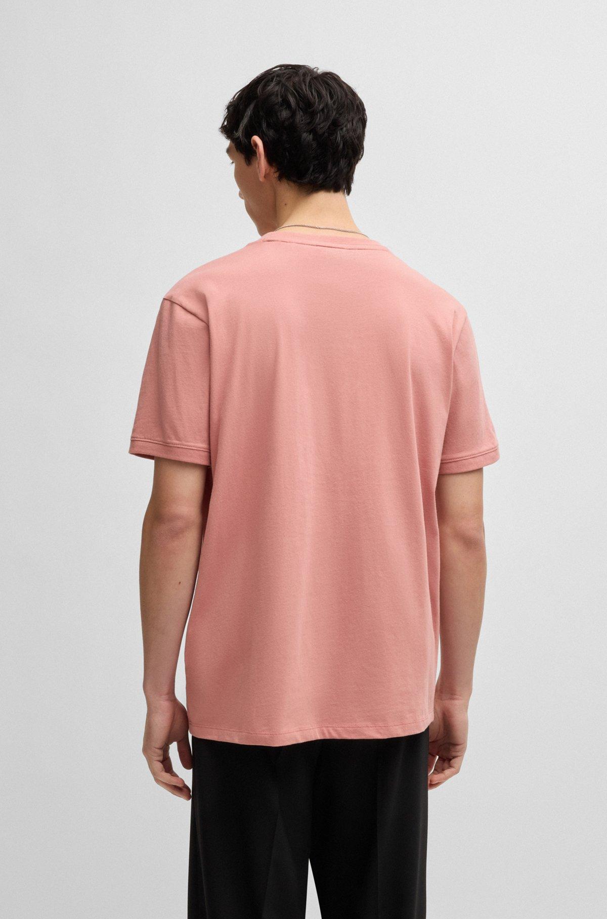 Cotton-jersey T-shirt with logo label Product Image