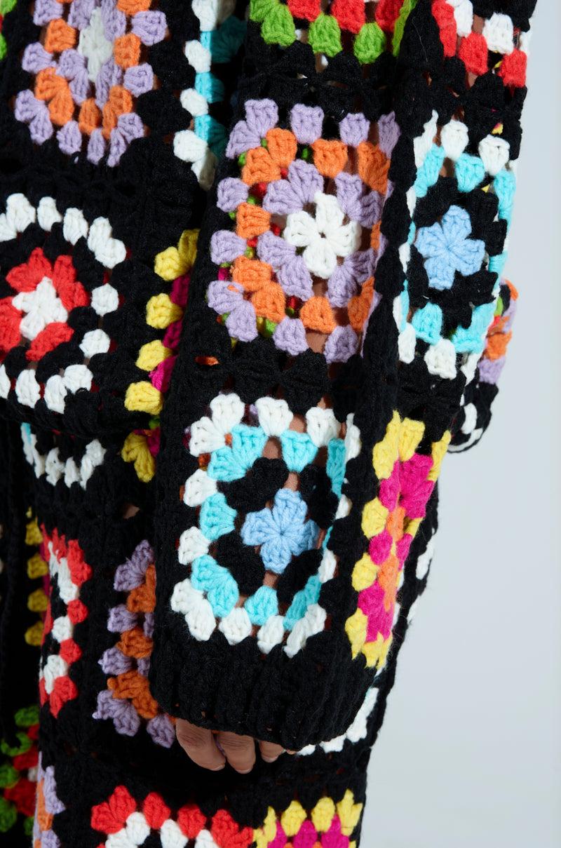 FESTIVAL GIRLY OVERSIZED CROCHET SWEATSHIRT Product Image