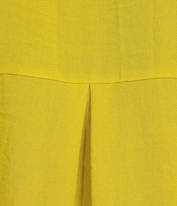 John Mark Solid Woven 3/4 Sleeve Wire Collared Button Front Patch Pocket Camp Shirt Product Image