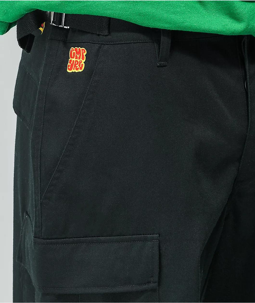 Empyre Loose Fit Black Cargo Skate Pants Product Image