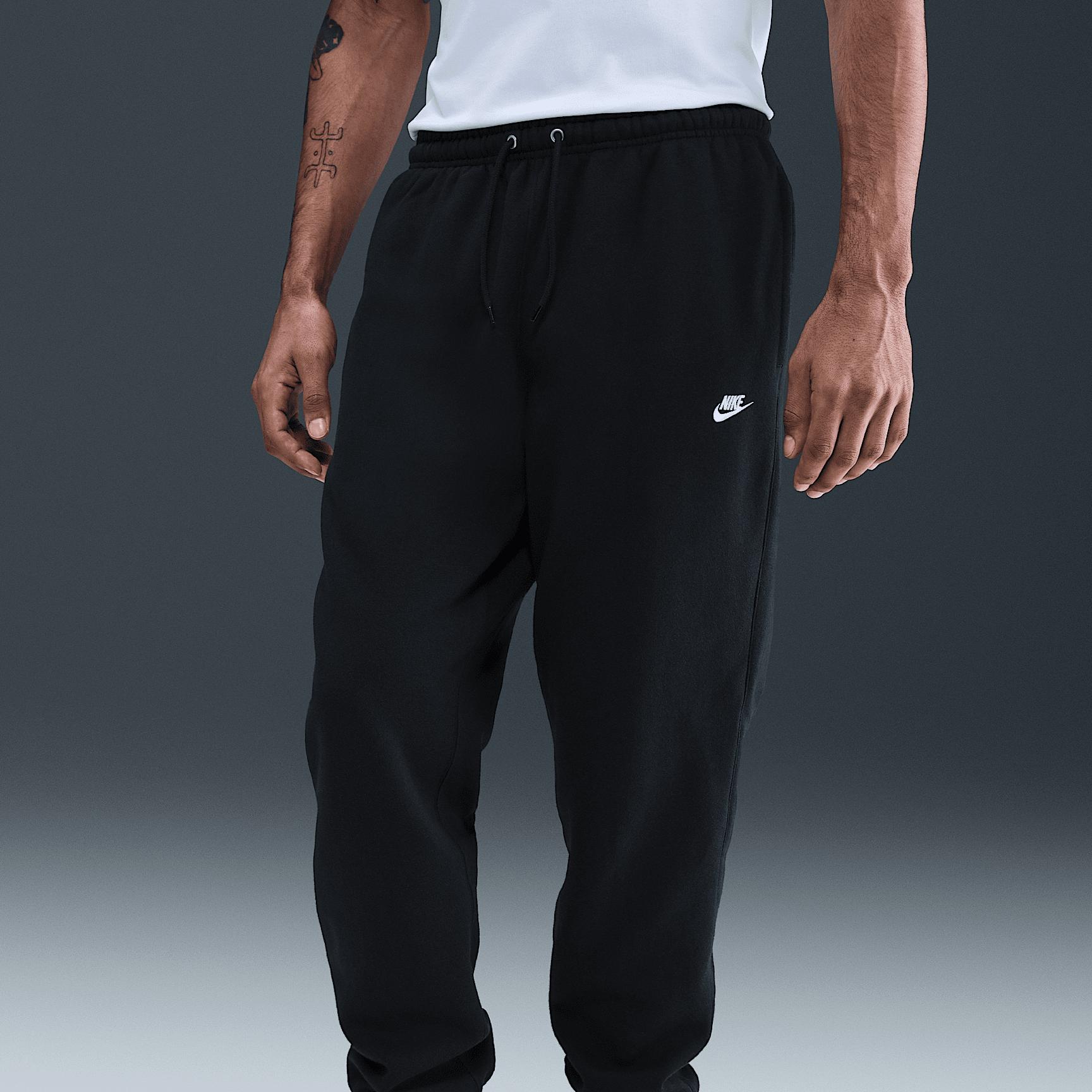 Nike Mens Club Cuffed Brushed Fleece Pants | FN3808-010 Product Image