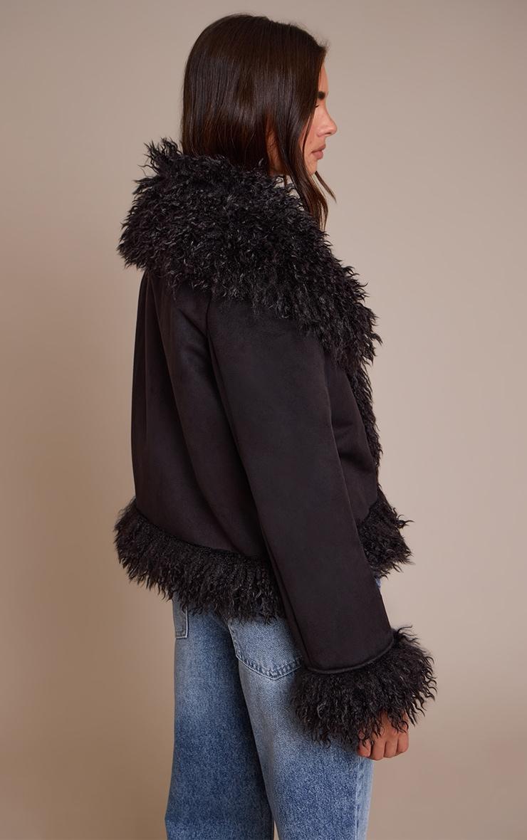 Khaki Exaggerated Collar Shell Puffer Jacket Product Image