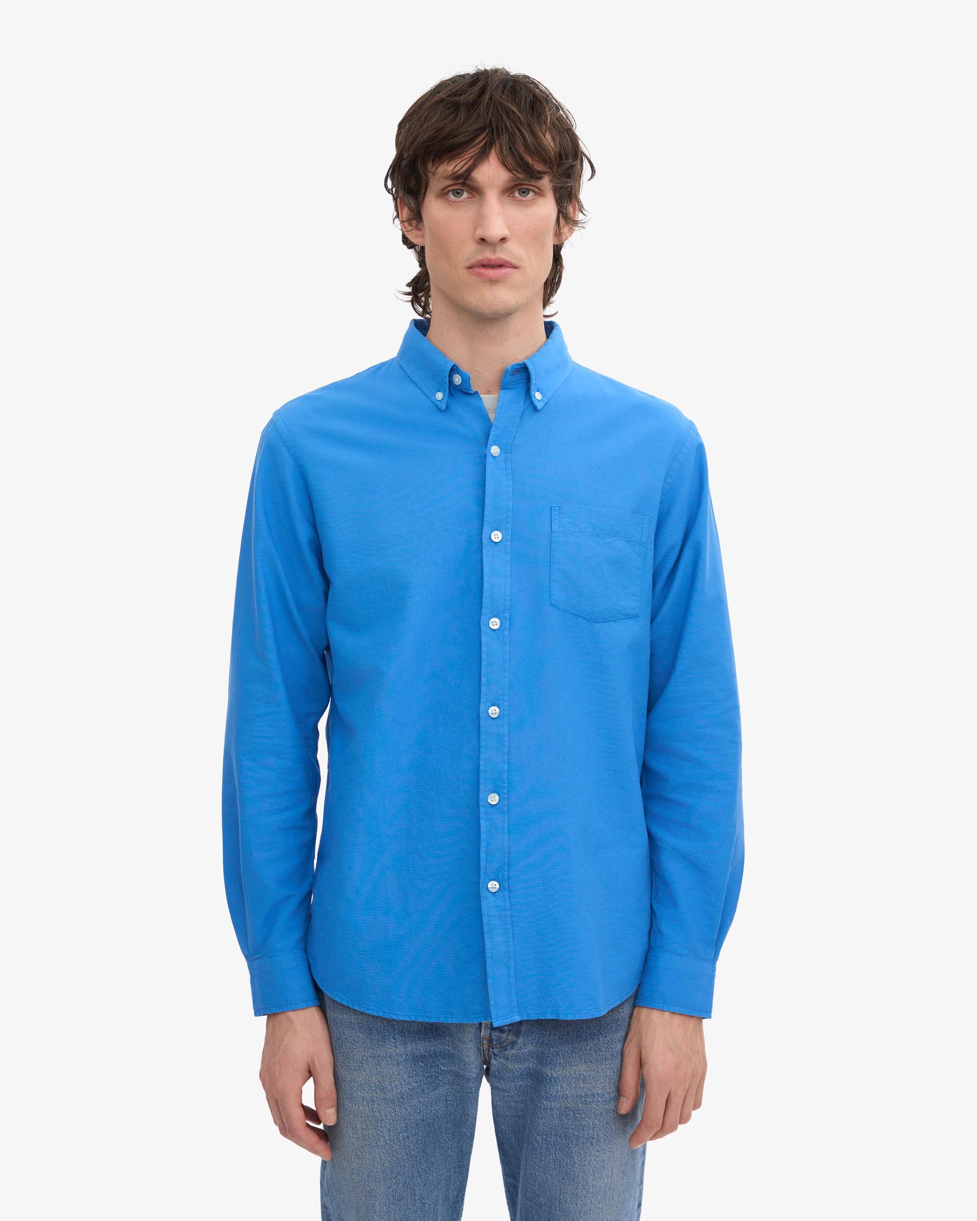 Organic Button Down Shirt - Pacific Blue Product Image