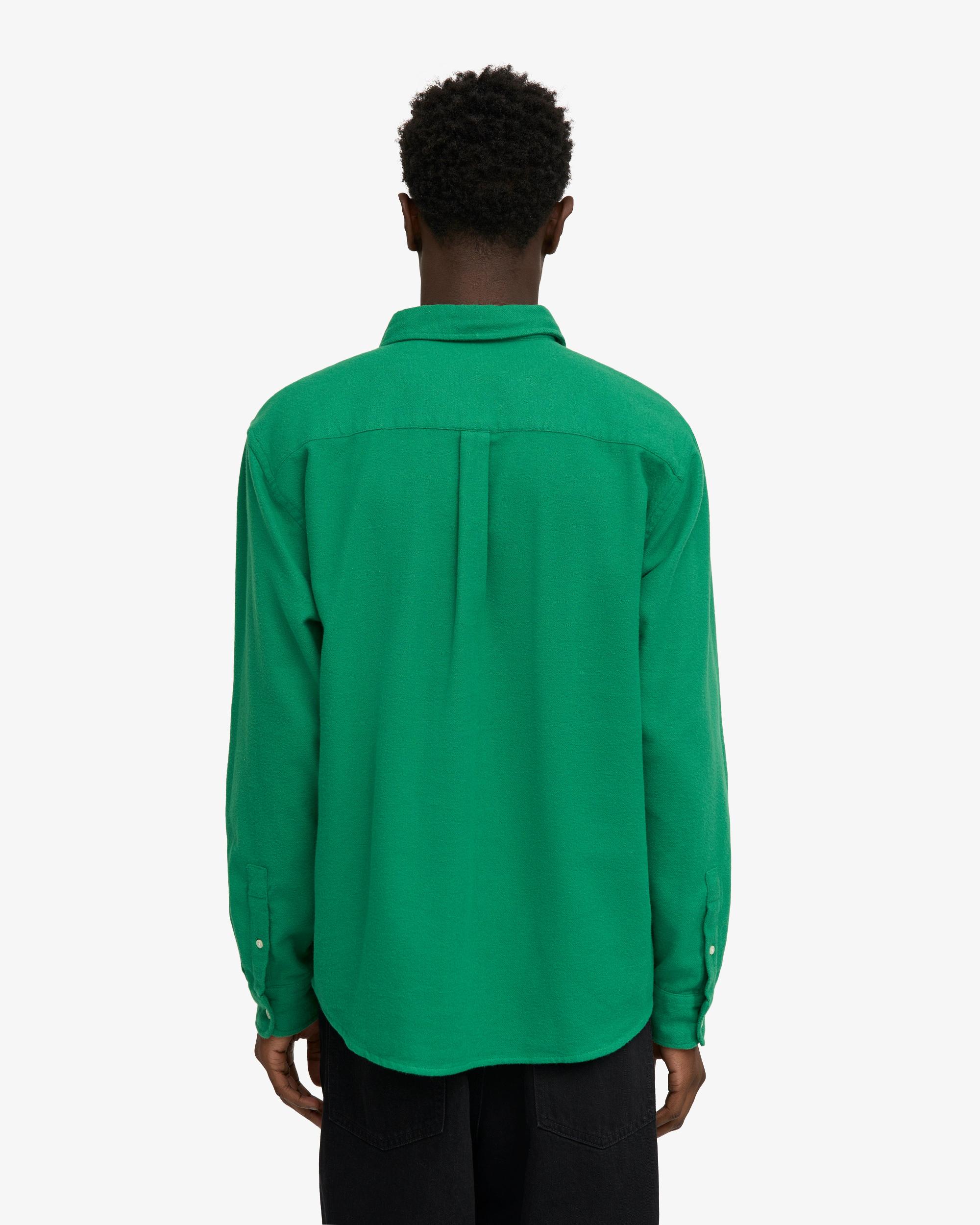 Organic Flannel Shirt - Ocean Green Product Image