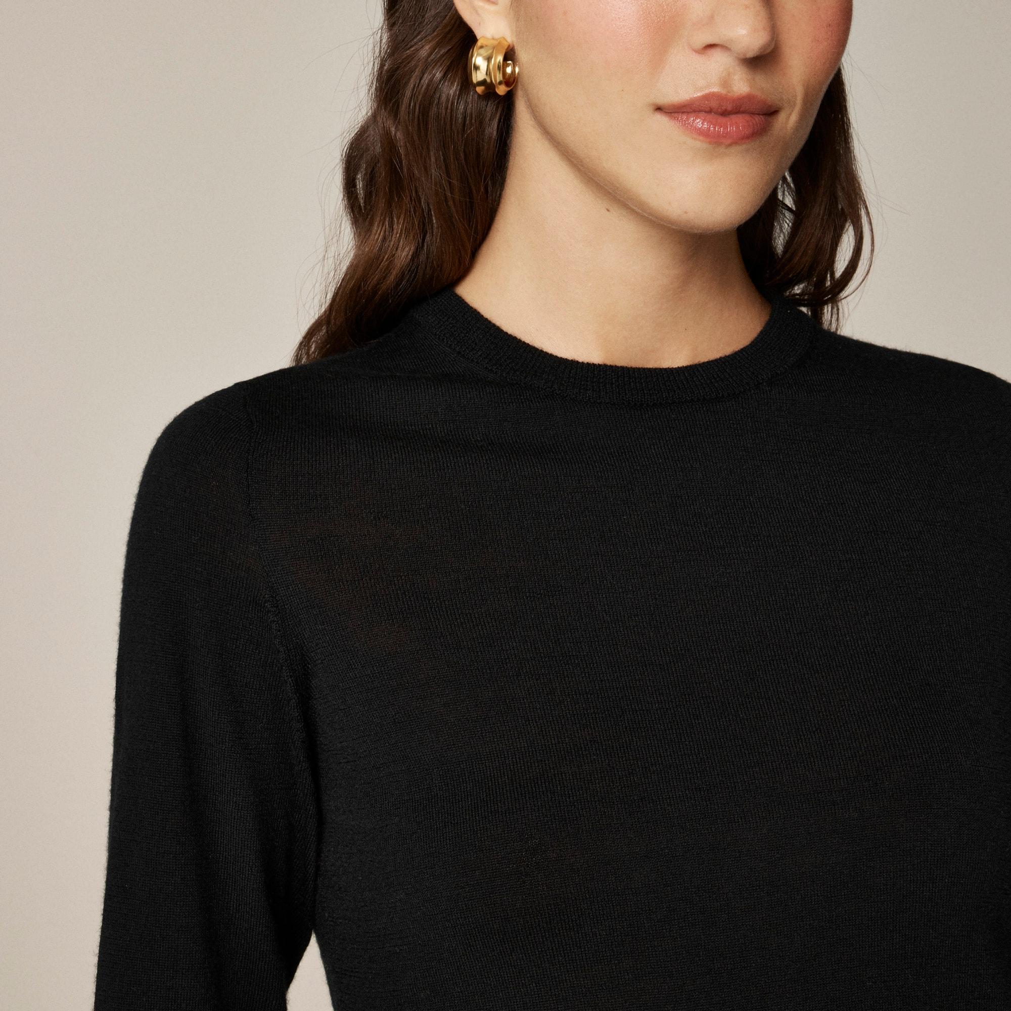 Carolyn fitted crewneck sweater in merino wool Product Image