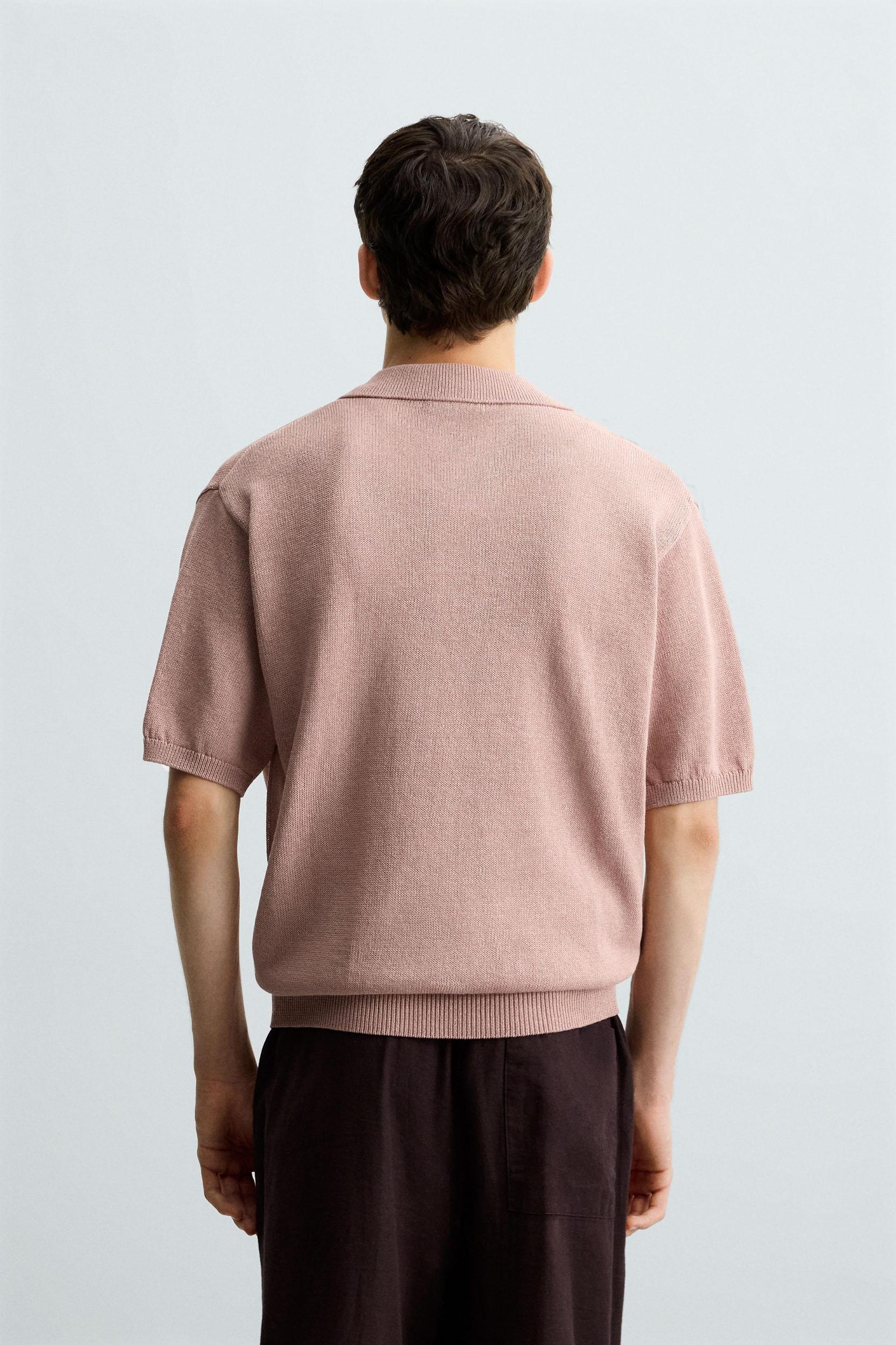 TEXTURED KNIT POLO SHIRT Product Image