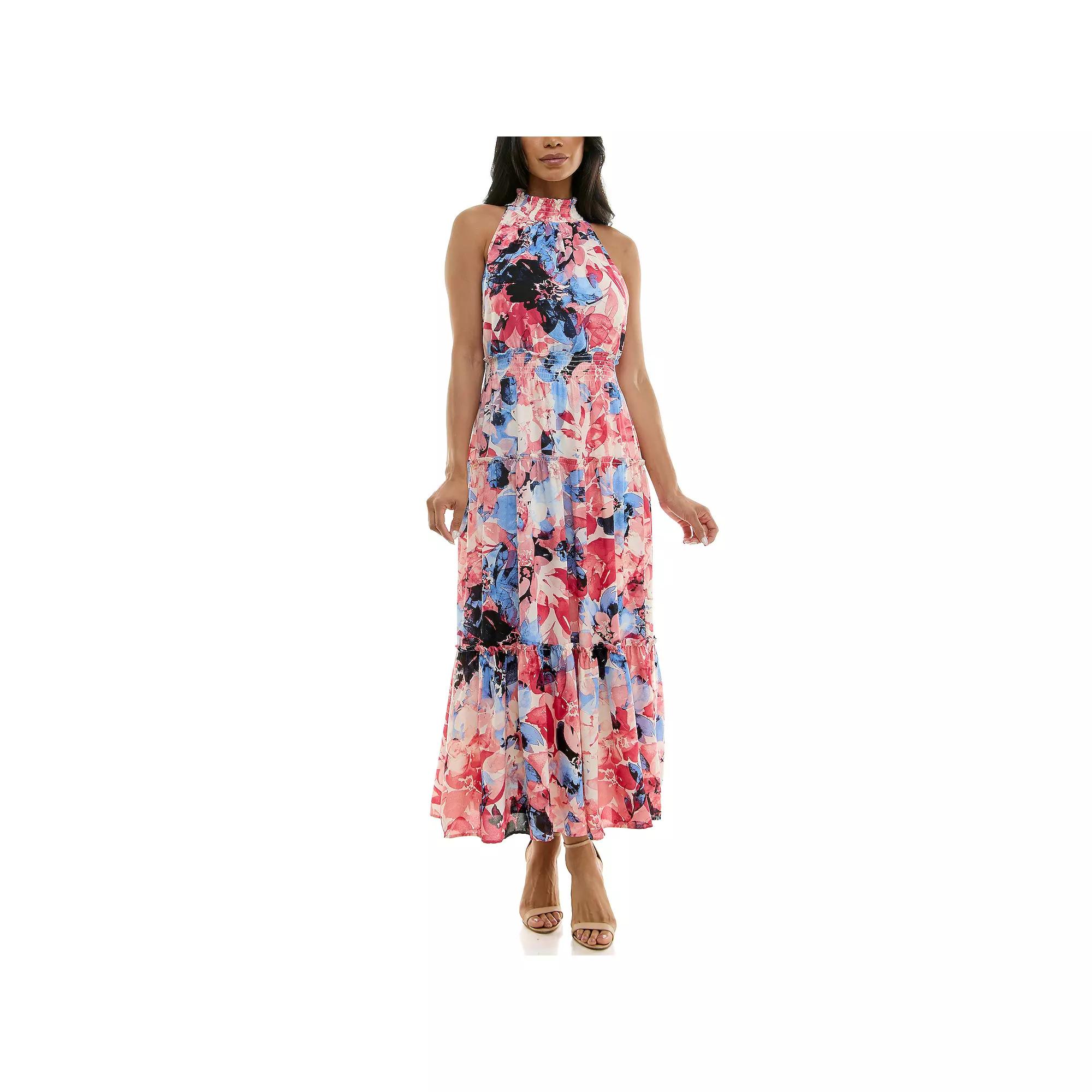 Women's Nina Leonard Maxi Tiered Dress,  Product Image