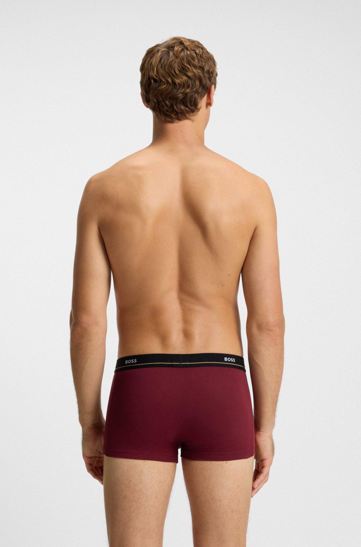 Five-pack of logo-waistband trunks in stretch cotton Product Image