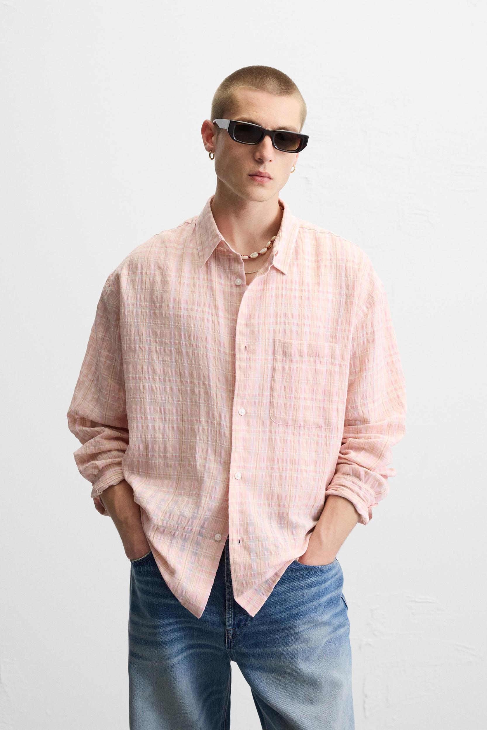 TEXTURED CHECK SHIRT Product Image