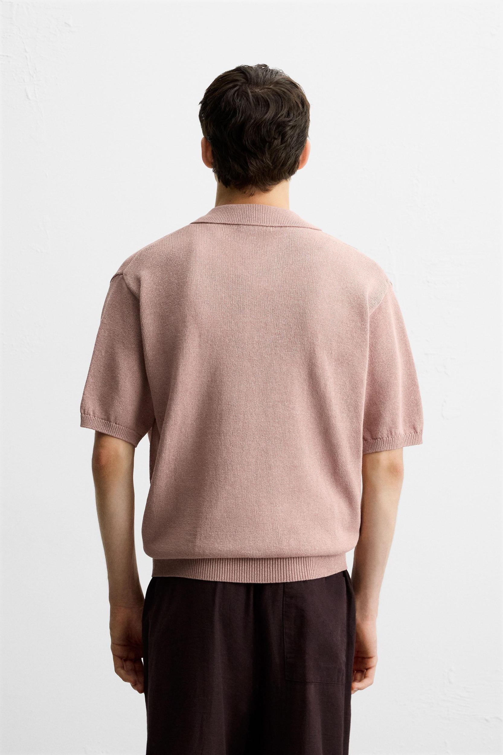 TEXTURED KNIT POLO SHIRT Product Image