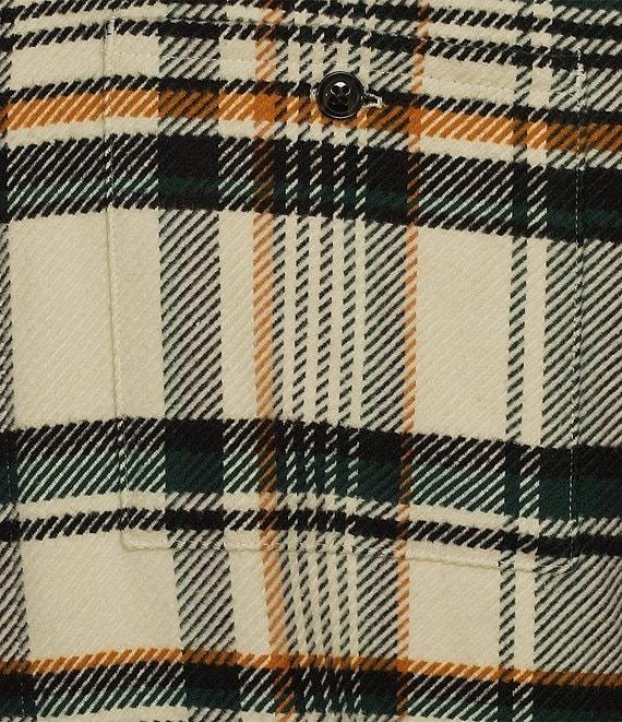 Roundtree & Yorke Long Sleeve Heavyweight Twill Large Plaid Shirt Jacket Product Image