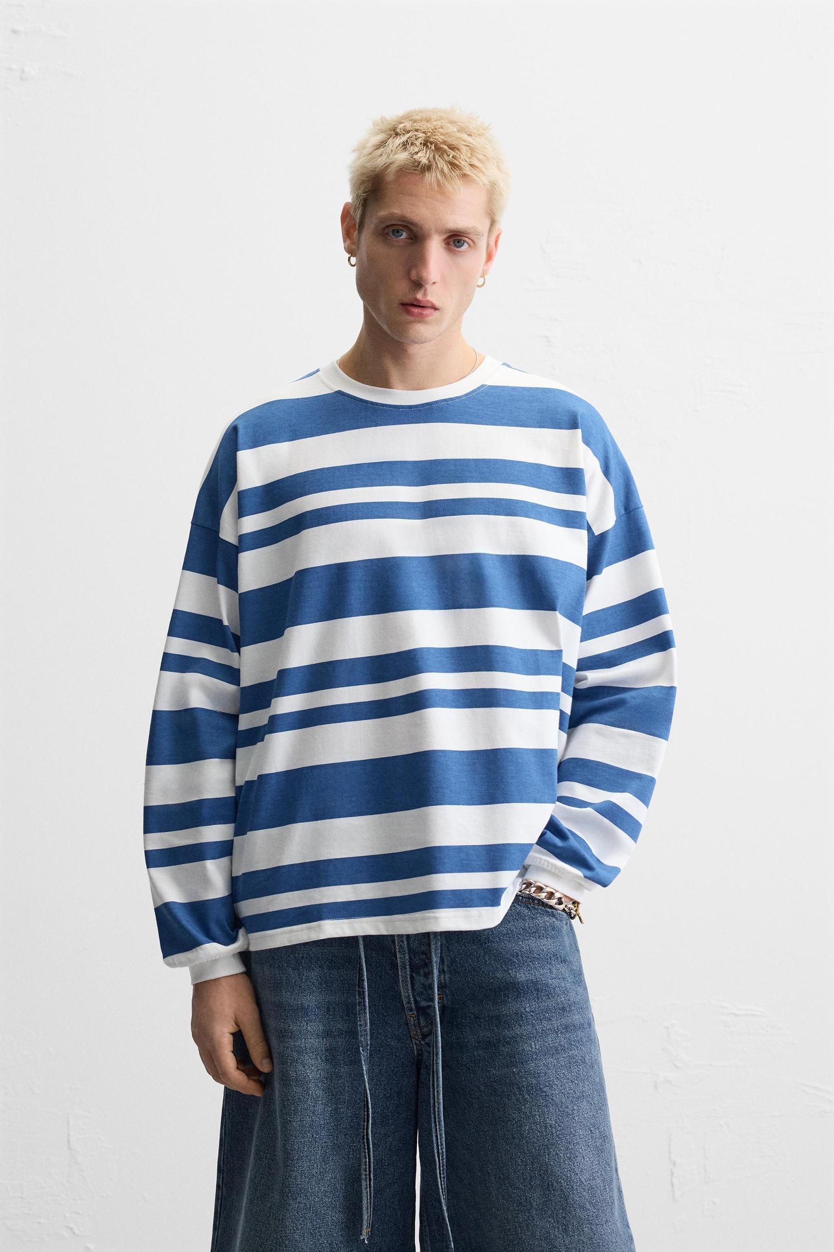 NUMBER STRIPED T-SHIRT Product Image
