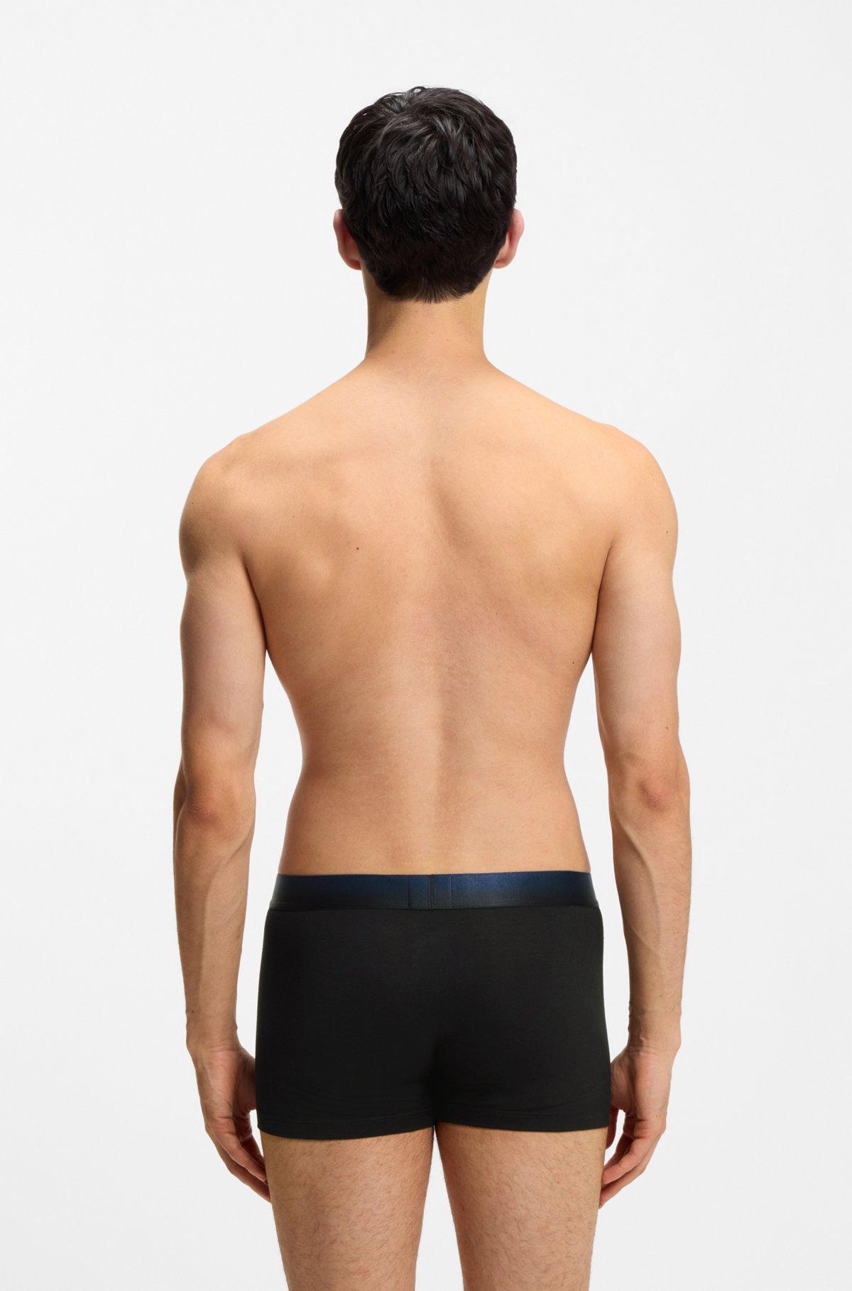 Three-pack of degradé-waistband trunks Product Image