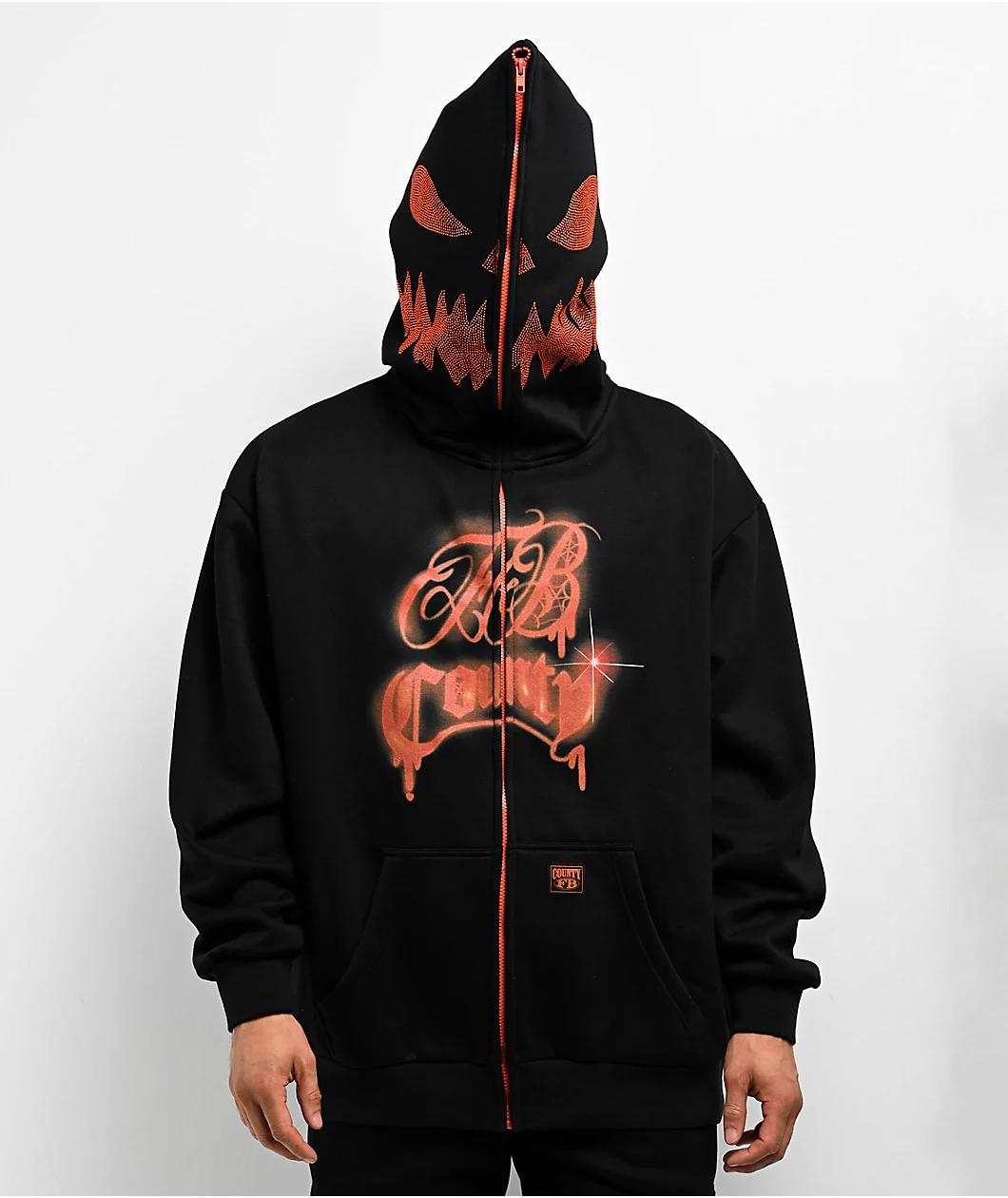 FB County Jack O Lanturn Black Zip Hoodie Product Image