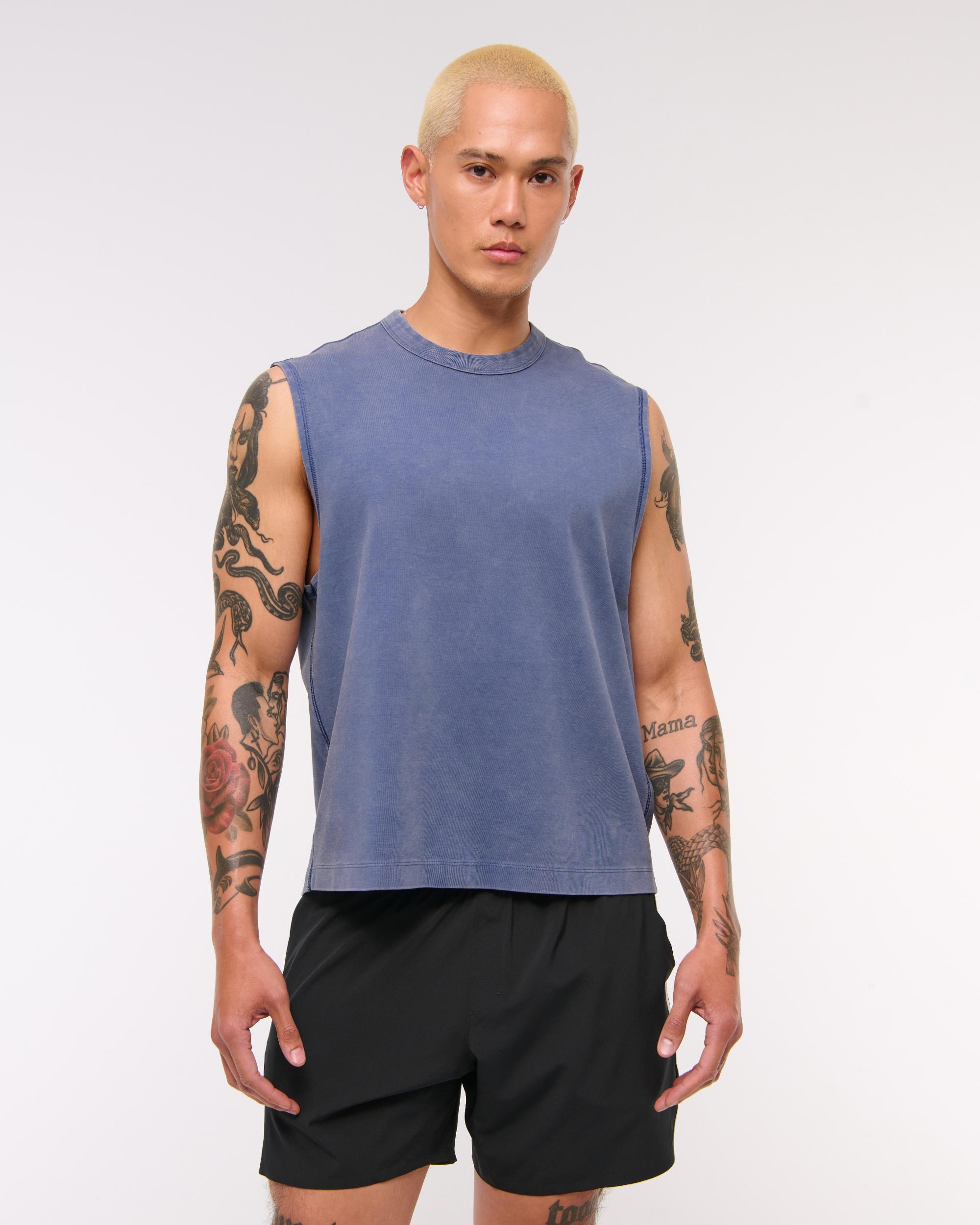 YPB Active Cropped Heavyweight Cotton Tank Product Image