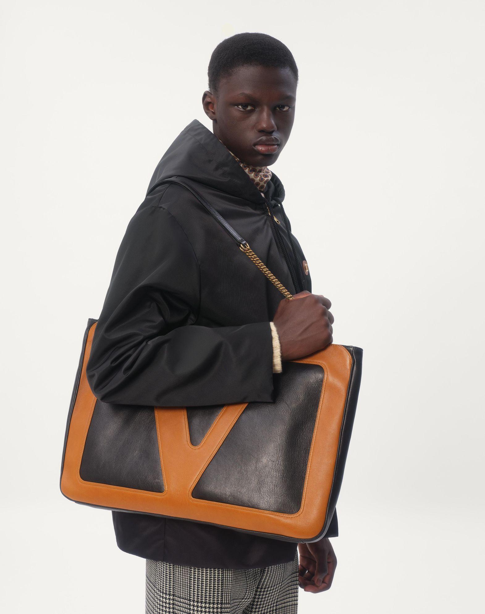 Nylon Hooded Windbreaker With Vlogo Patch Product Image