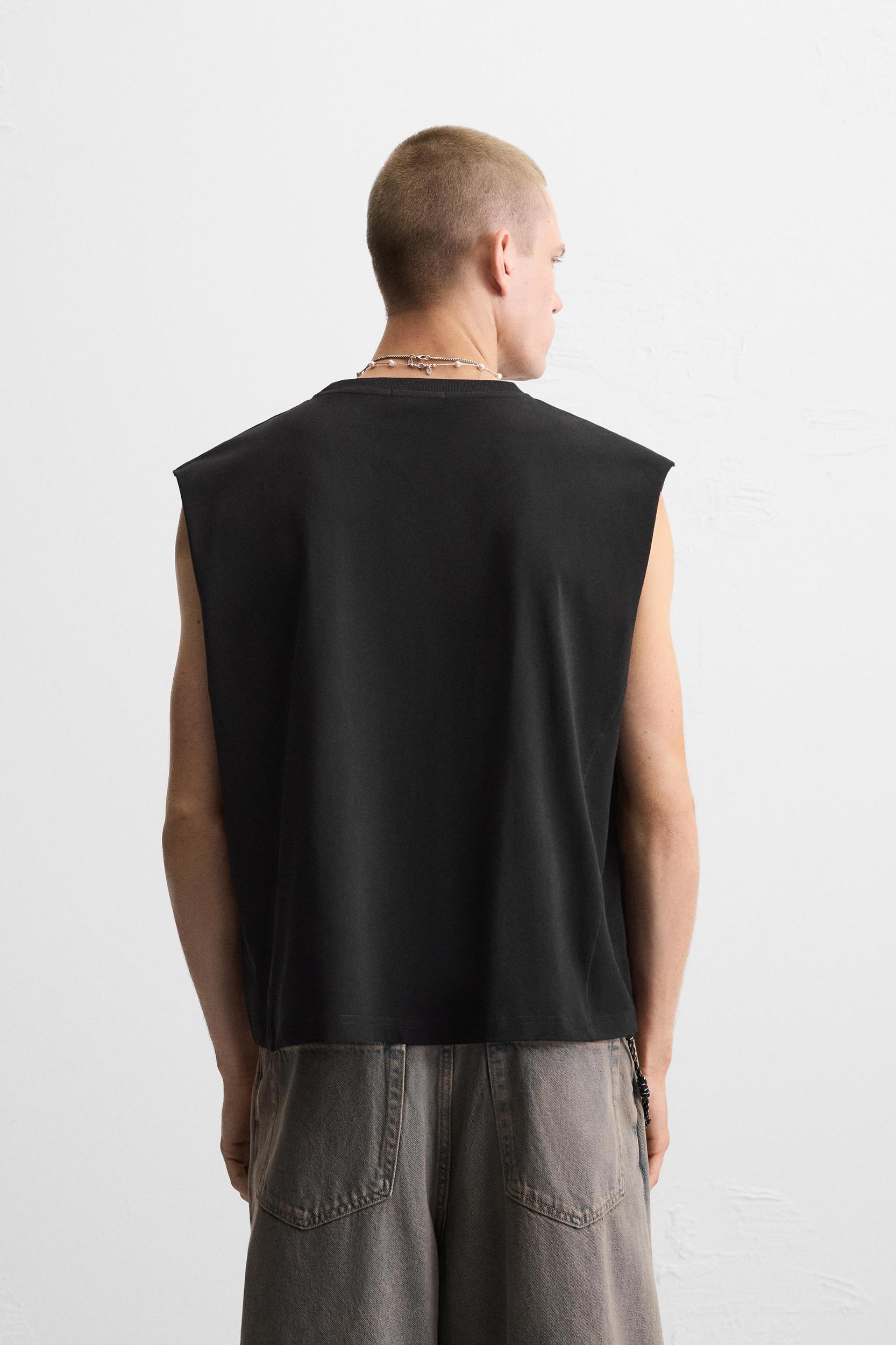 TEXT PRINT TANK T-SHIRT Product Image