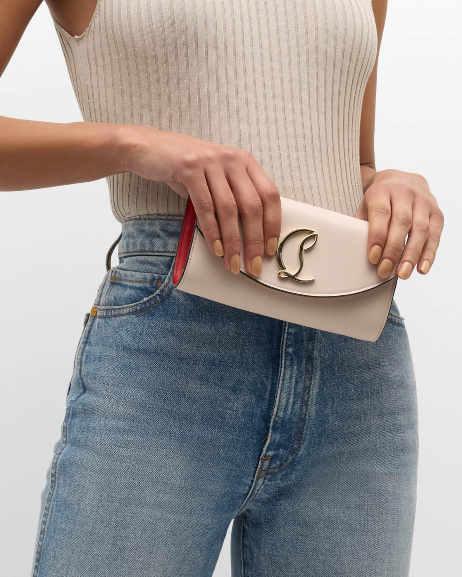 Loubi54 Wallet on Chain in Leather Product Image