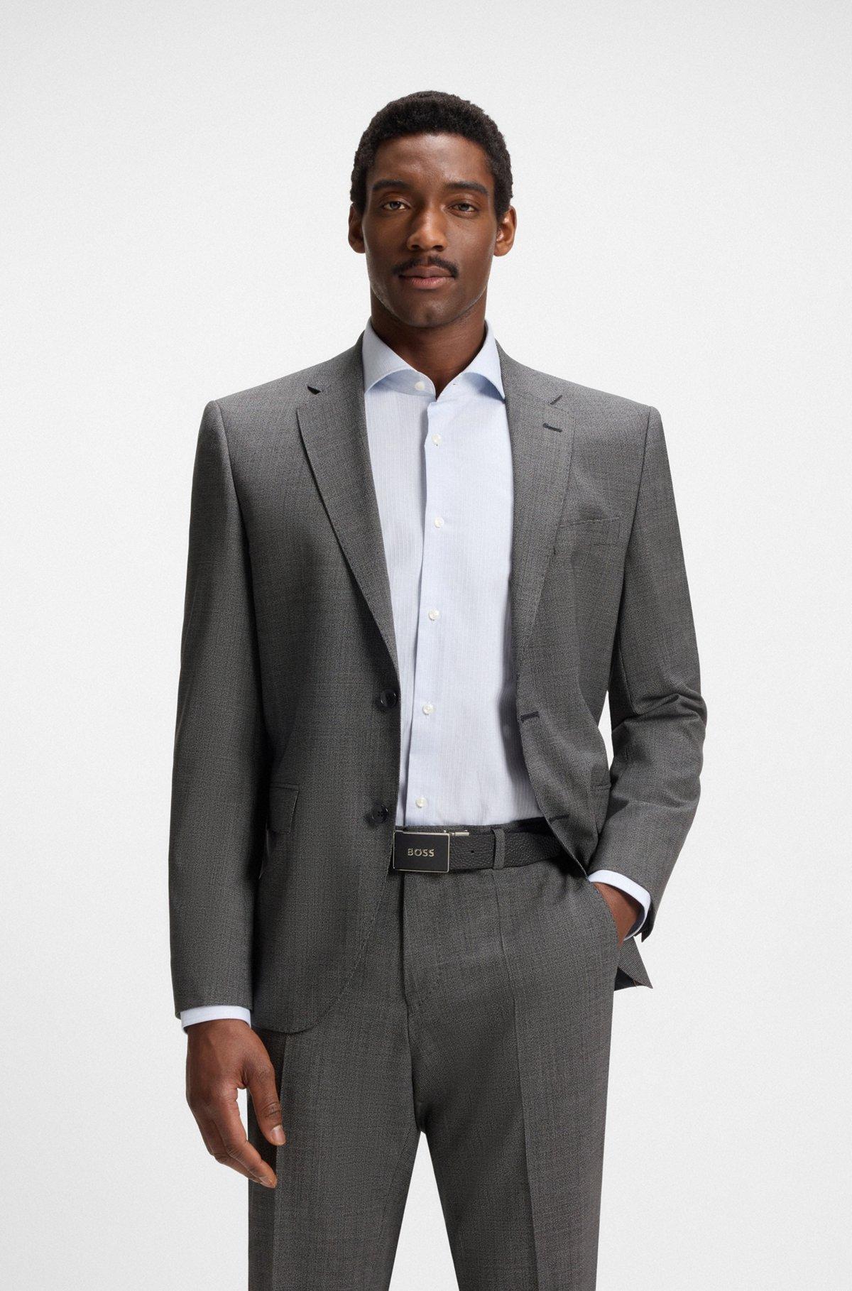 Reversible leather belt with plaque buckle Product Image