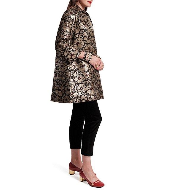 FRANCES VALENTINE Cornelia Winter Anemone Floral Jacquard Swing Jacket Product Image