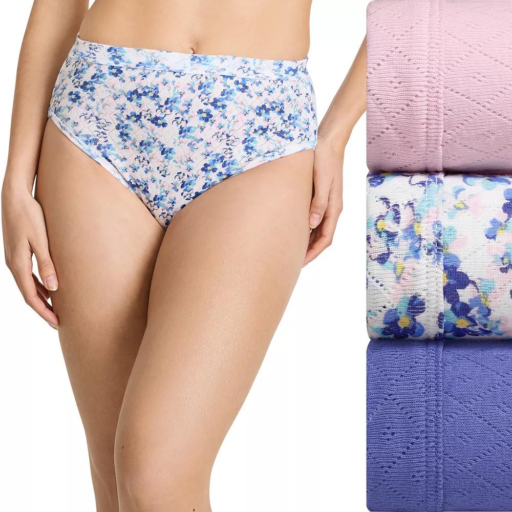 Women's Jockey® Elance Breathe 3-pack French Cut Panty Set 1541, Size: 7, Harmonious Floral Product Image