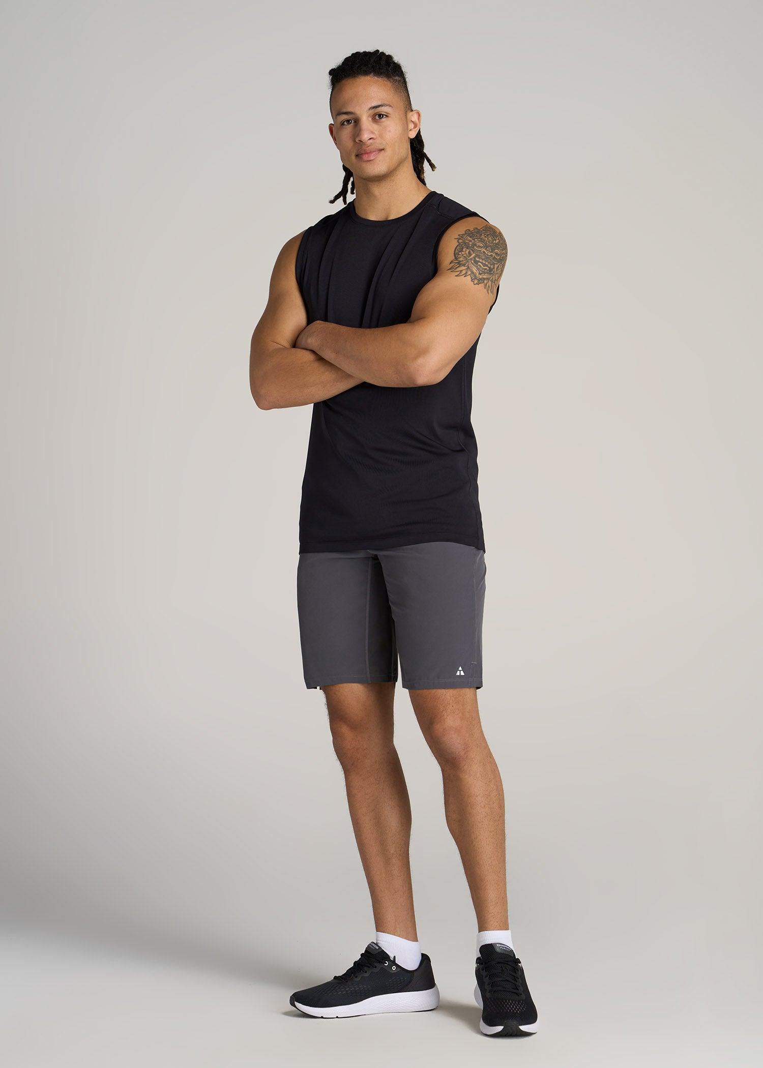 A.T. Performance MODERN-FIT Jersey Tank For Tall Men in Black Product Image