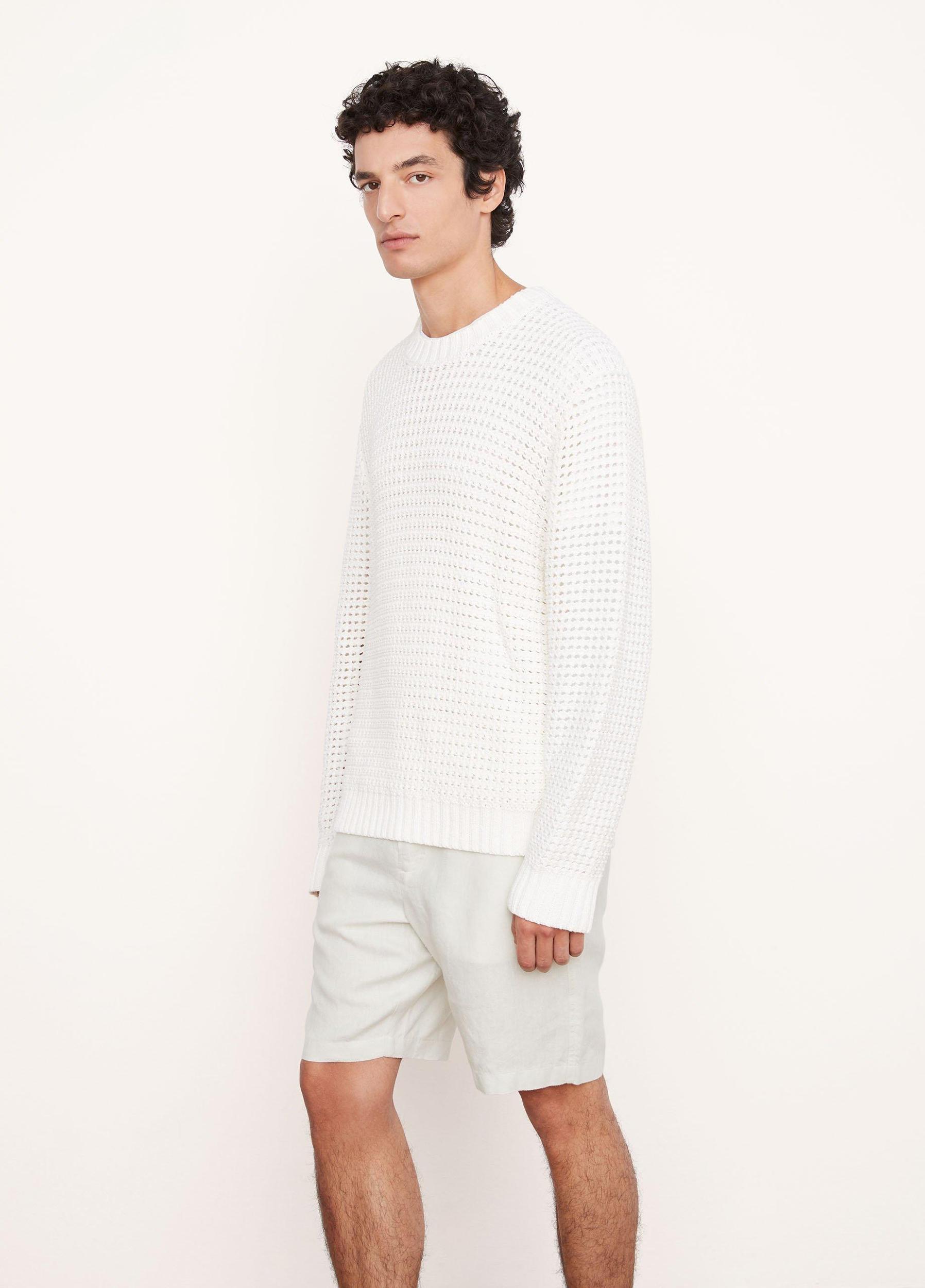 Texture Stripe Long Sleeve Crew Neck Sweater Product Image