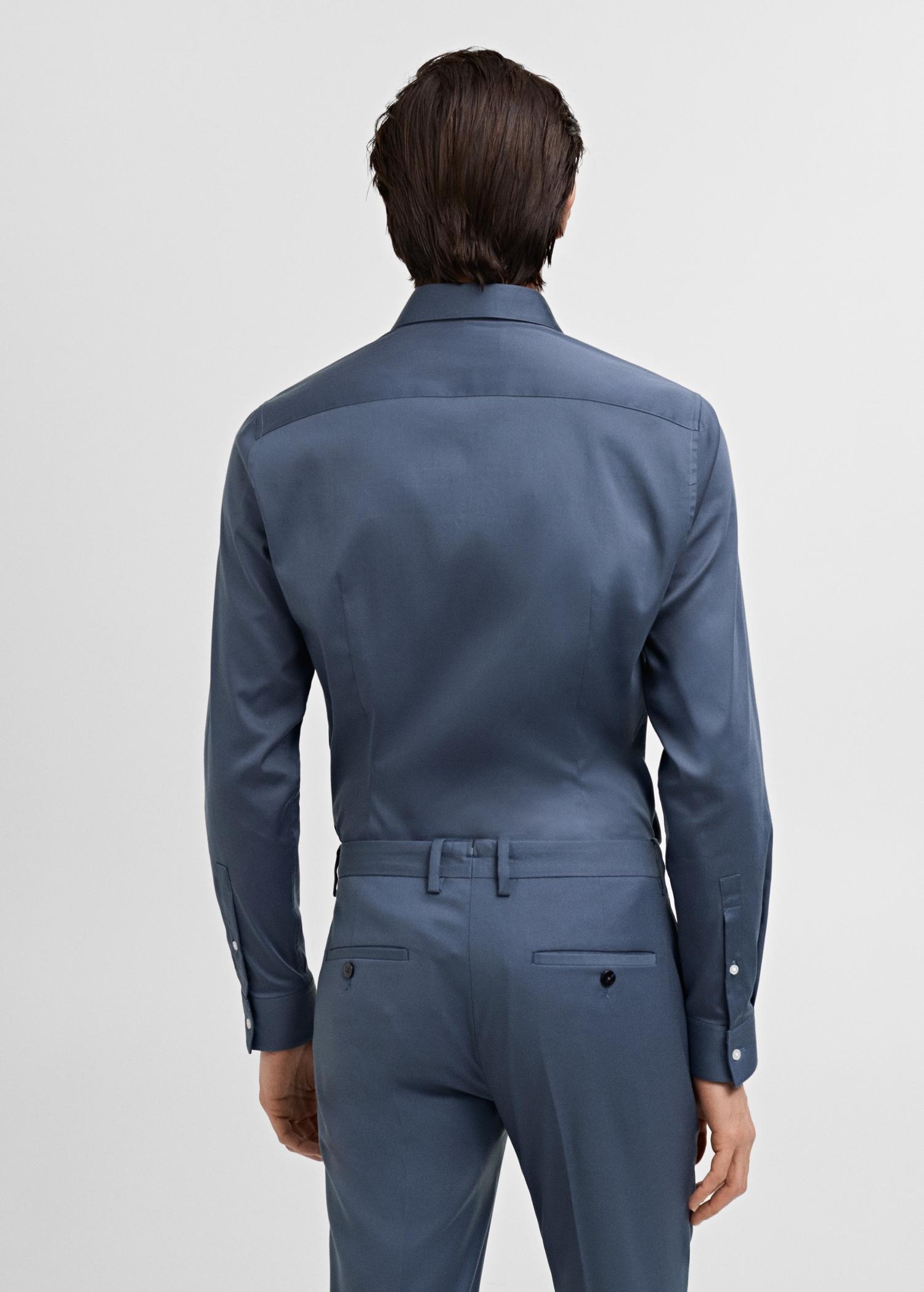 Super slim fit cotton stretch suit shirt - Men | MANGO USA Product Image