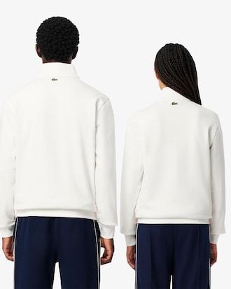 High Neck Zip-Up Print Sweatshirt Product Image