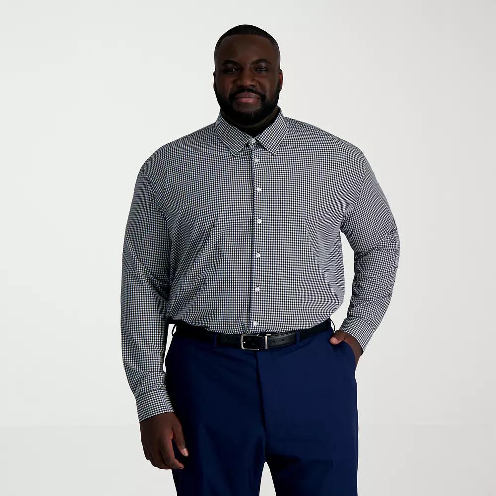 Big & Tall Haggar Smart Wash Classic Fit Solid Dress Shirt, Mens Product Image