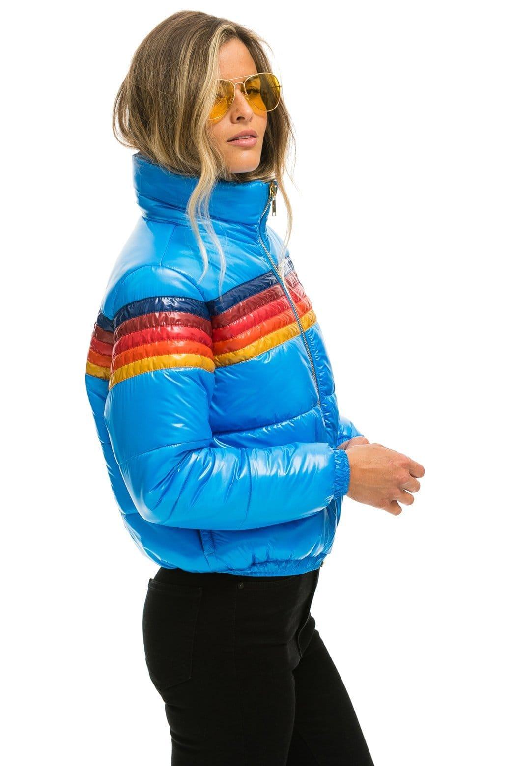 5 STRIPE APRES PUFFER JACKET - GLOSSY BLUE Female Product Image